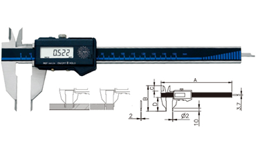 デジタルノギス   (細溝や穴測定用)   「デジ タウルス」